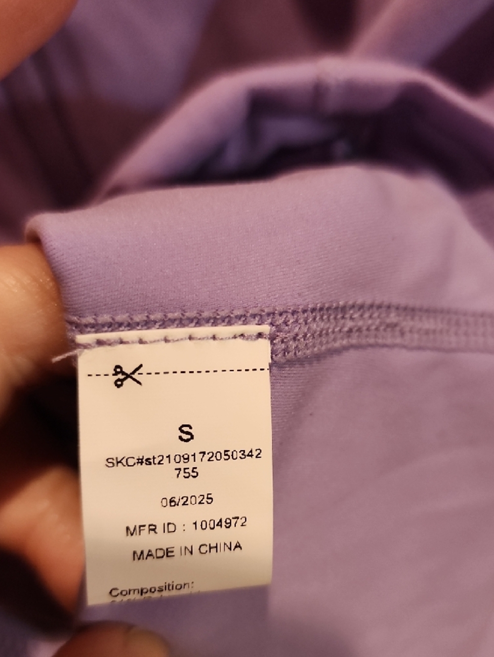 Lightweight Lavender Full-Zip Utility Jacket with Stand Collar - Picture 6 of 6